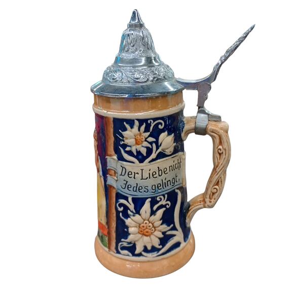 Vintage German Beer Stein Pewter Lid Made in Germany with markings - Picture 3 of 8